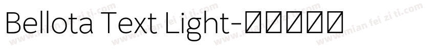 Bellota Text Light字体转换